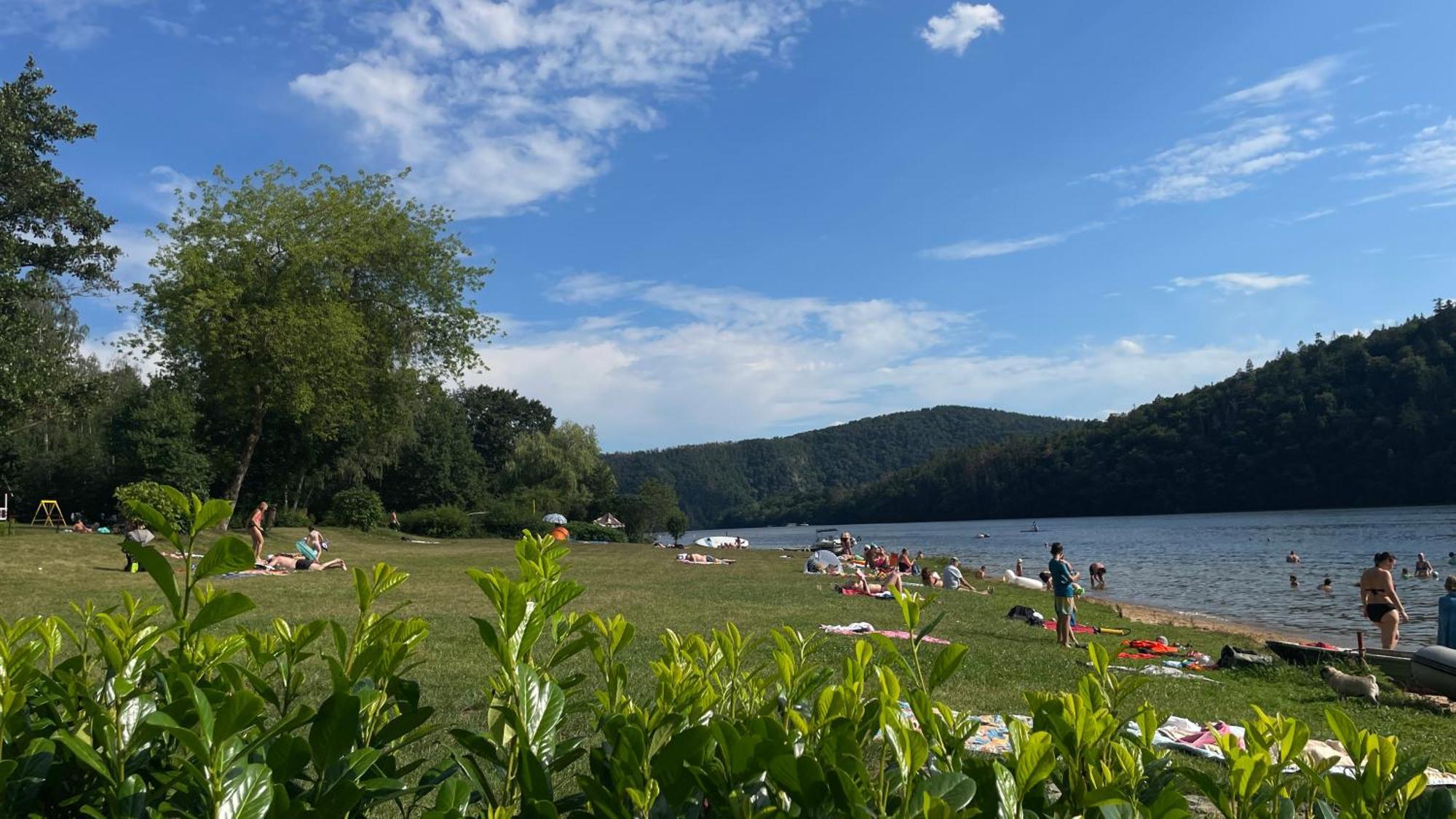 Kemp Andělská laguna Slapy Nalzovice Exterior foto